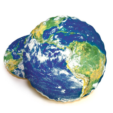 Tvarovaný 3D polštářek Zeměkoule, 40 cm