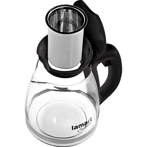 Lamart LT7025 Teekanne Verre 1,1 l, schwarz