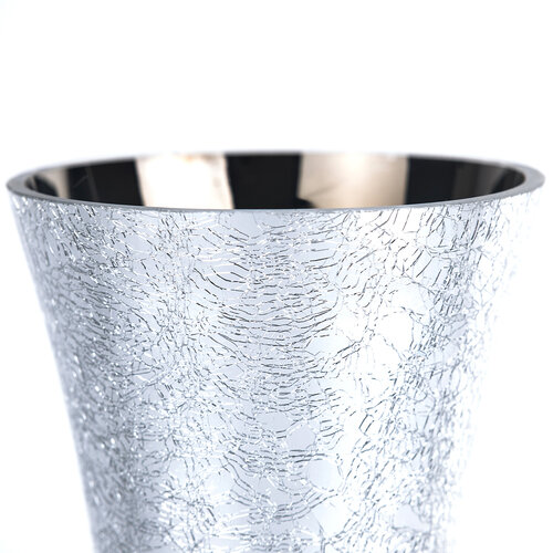 Váza skleněná praskaná 20 cm