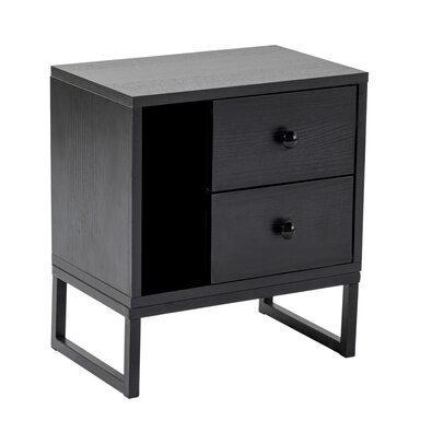 Nočný stolík Glimmer Wood Black