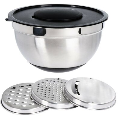 Castron din inox cu capac și răzătoare