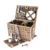 Picknickkorb aus Rattan für 2 Personen, 46 x 30 x 28 cm, 4 kg