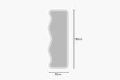 Zrcadlo Asel White 50 x 160 cm