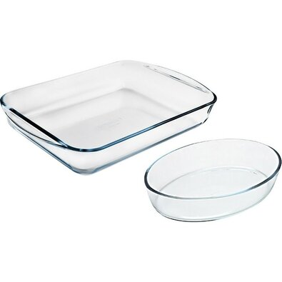 Pyrex Set steklenih pekačev 2 kos, 3,7 l + 2,2 l