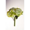 Buchet artificial Trandafiri cu hortensie verde, 26 cm