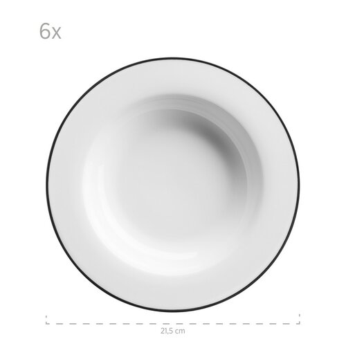 Mäser Sada mělkých a hlubokých talířů 12 ks NOLA