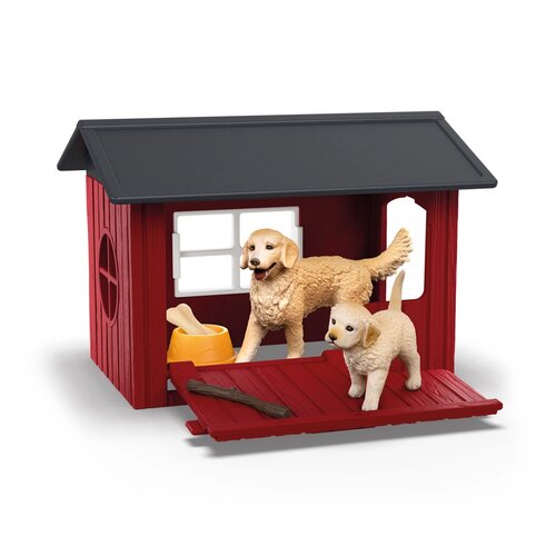 Schleich 42722  Căsuță pentru câini cu goldenretriever