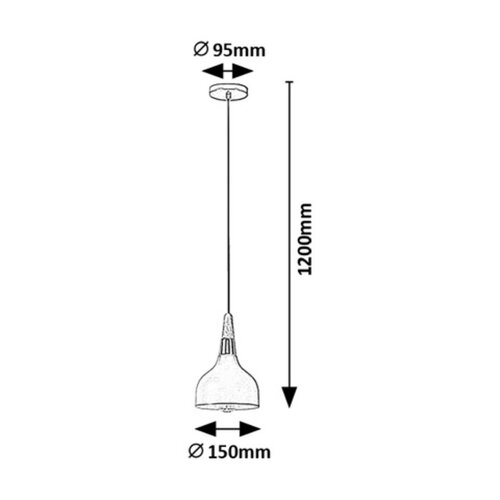 Rabalux 72135 moderní závěsný lustr Drusilla, šedá, E27, 1x max. 40W