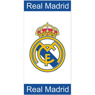 Osuška Real Madrid bielá, 75 x 150 cm