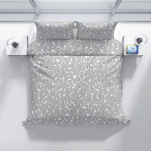 Baumwollbettwäsche Grey orient, 140 x 200 cm, 70 x 90 cm