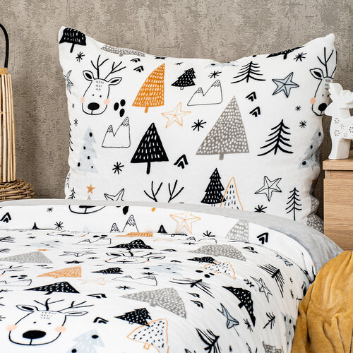 Lenjerie de pat din microflanel 4Home Nordic forest , 140 x 220 cm, 70 x 90 cm
