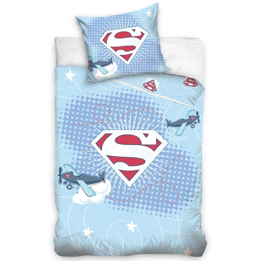 Carbotex Obliečky do postieľky Little Superman 100x135 40x60