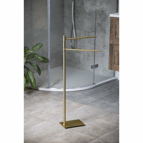 GEDY TR3188 Trilly suport cu suport pentruprosoape, pătrat, auriu mat