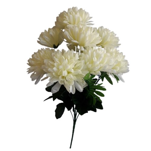 Buchet artificial de Crizanteme, crem,înălțime 58 cm