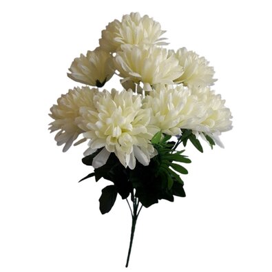 Buchet artificial de Crizanteme, crem, înălțime 58 cm