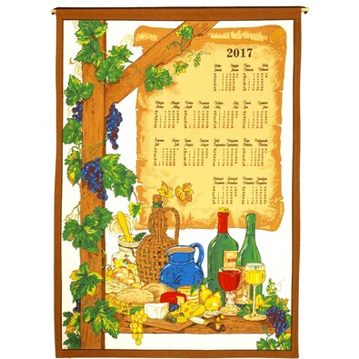 Textilní kalendář 2017 Víno, 45 x 65 cm
