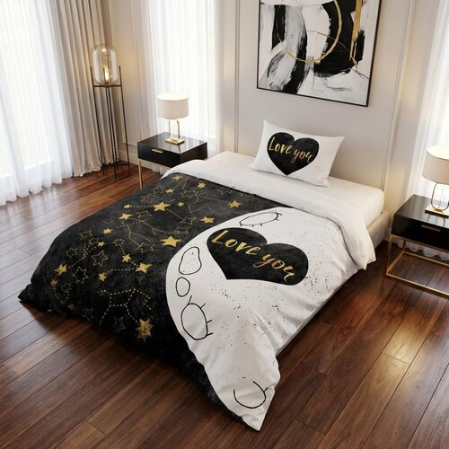 Kvalitex Pościel bawełniana Love 3D, 140 x 200 cm, 70 x 90 cm