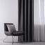 Restilo Blackout Oxford Pleat függöny, fekete, 140 x 245 cm