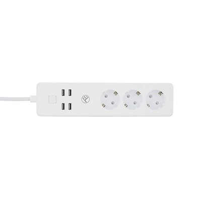 Cablu prelungitor Tellur WiFi Smart Power Strip alb, 1,8 m