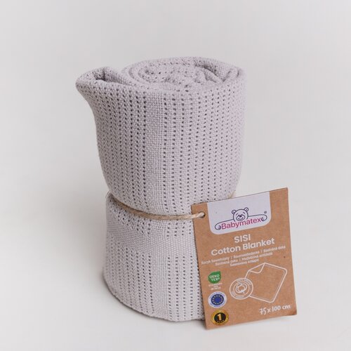 Babymatex Дитяча ковдра Sisi світло-сіра, 75 x 100 см