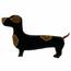 PafDog Dachshund Tony Hundespielzeug aus Leder und Jute, 26 cm