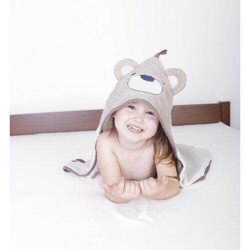Babymatex Kinderbadetuch mit Kapuze Jimmy Bär, 80 x 80 cm