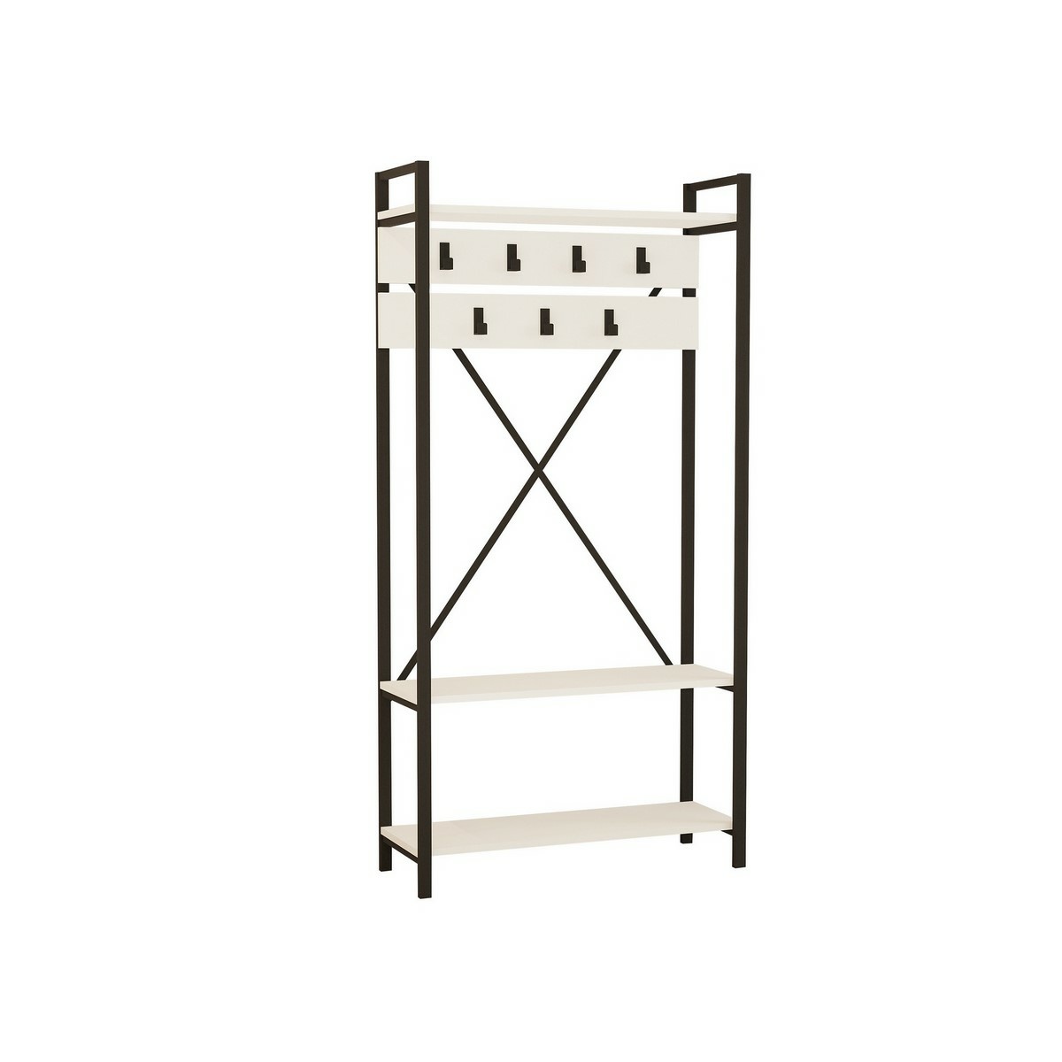 Vešiak s botníkom Alfa White and Grey