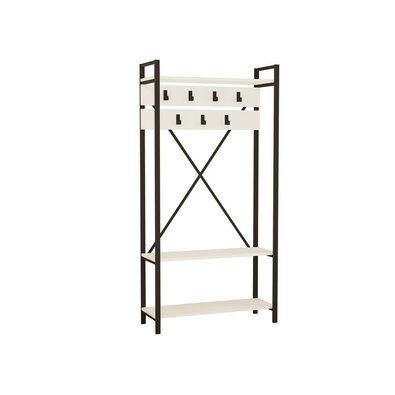 Cuier cu raft pentru încălțăminte Alfa White andGrey