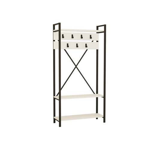 Cuier cu raft pentru încălțăminte Alfa White andGrey