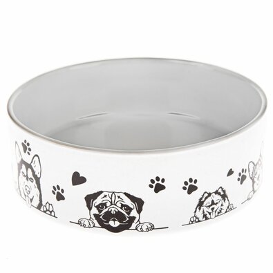 Keramična posoda za pse Dogs love, 15 x 5 cm