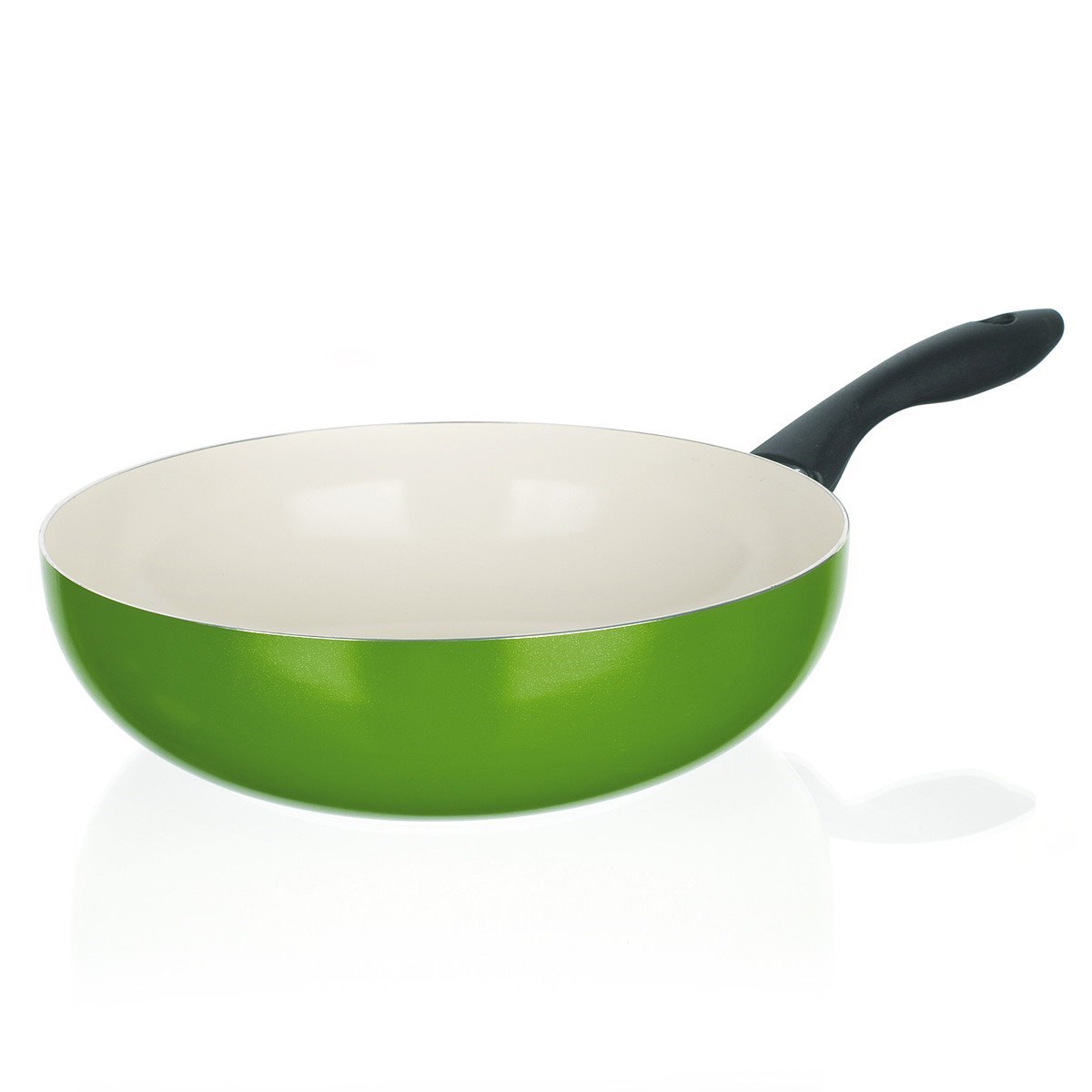 Hlíníková WOK pánev 24 x 7,3 cm zelená Banquet