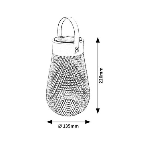 Rabalux 77176 zewnętrzna solarna lampa stołowa LED Tapolca, 0,16 W, IP44
