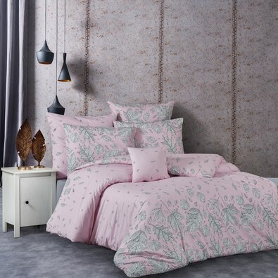 BedTex Baumwollbettwäsche Hostid rosa, 220 x 200 cm, 2 Stück 70 x 90 cm