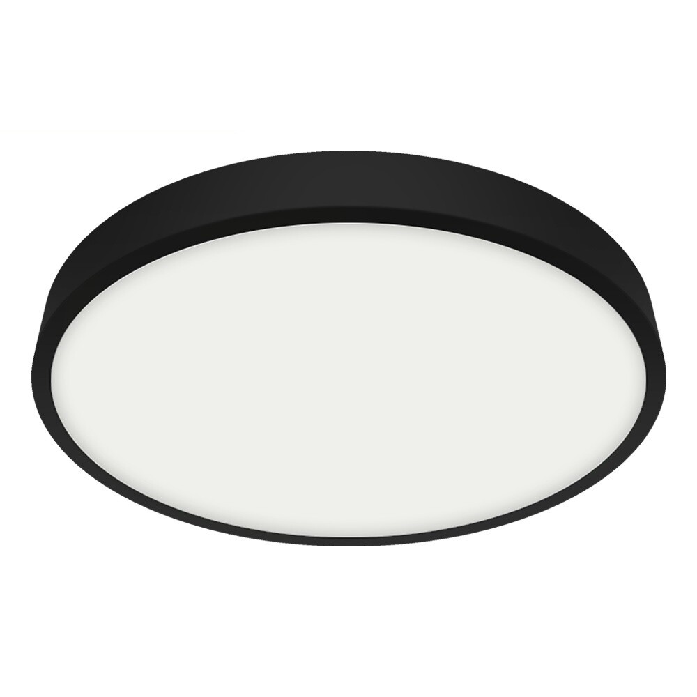 Emithor Stropné LED svietidlo LENYS III. 27022, pr. 27 cm, 24W, IP20/IP44, čierna