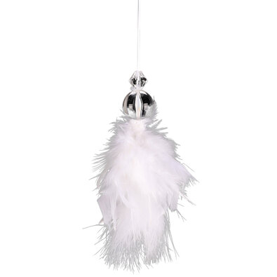 Aniołek do zawieszenia z pierza, 17 cm, zestaw 6 sztuk