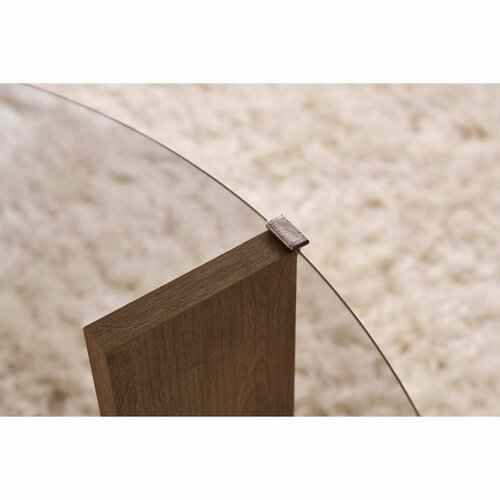 Konferenční stolek Clara Sapphire Oak s tmavým sklem