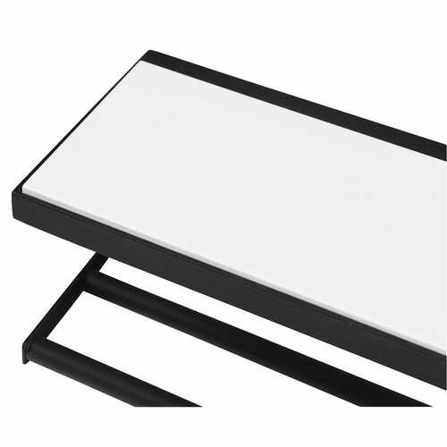 SAPHO Ska401 Ska nástenná polica 45 x 14 x 16 cm, čierna mat s bielou MDF doskou