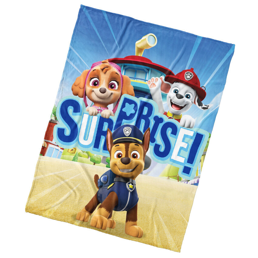 Carbotex Kocyk dziecięcy Paw Patrol Niespodzianka,130 x 170 cm