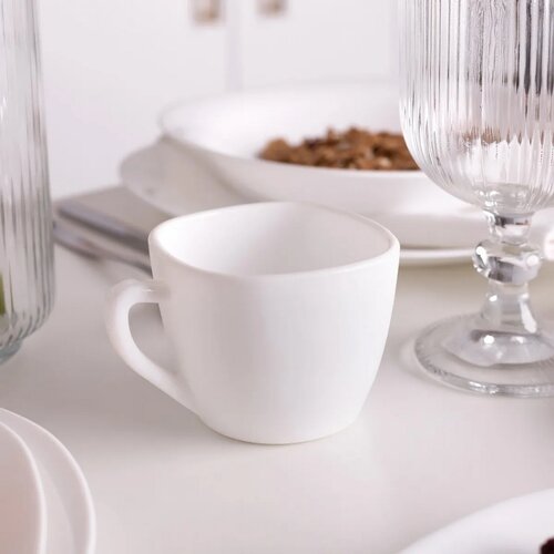 Altom Komplet skodelic iz opalnega stekla White harmony 250 ml 6 kosov