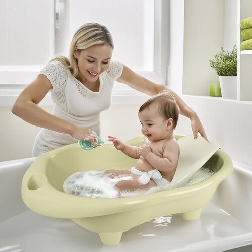 Dolu Babywanne Hippo mit Liege, hellgrün, 26 x 84,5 x 50,5 cm