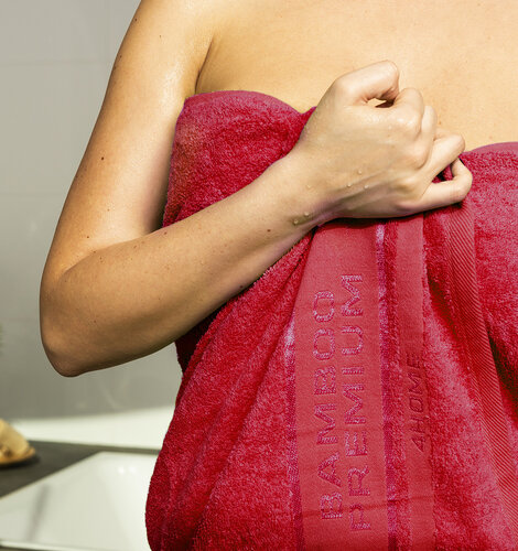 4Home Ręcznik Bamboo Premium czerwony, 30 x 50 cm, komplet 2 szt.