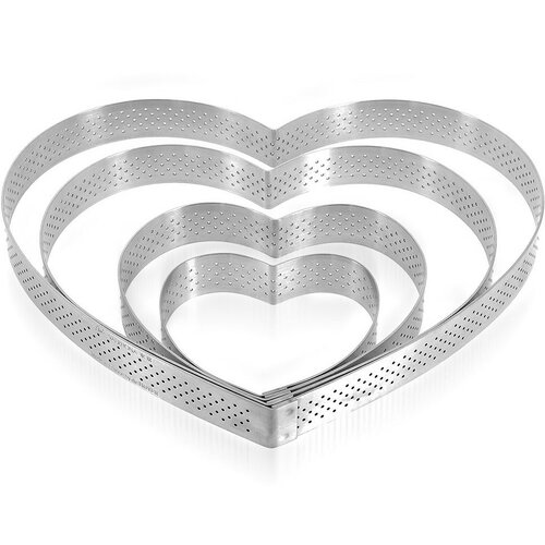 De Buyer 3099.52 perforowana rama do ciast Serce 18 cm, stal nierdzewna