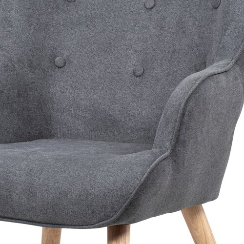 Ohrensessel mit Fußstütze GREY2, grau