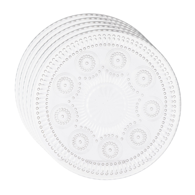 Altom Sada skleněných talířků Daisy, 17 cm, 6 ks