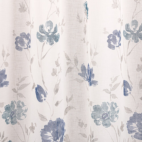 4Home Zavese Floral modra, 140 x 245 cm