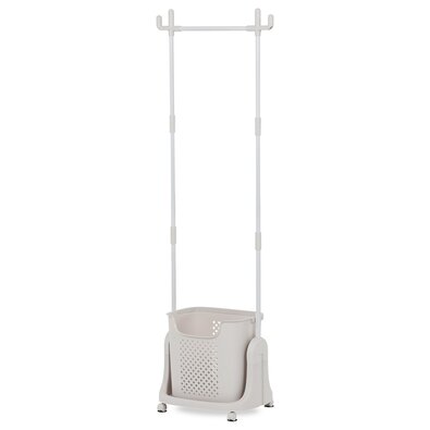 Suport pentru haine cu coș GD-186 BGE, plastic,alb