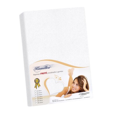 Bellatex Froté prestieradlo Kamilka biela, 90 x 200 cm