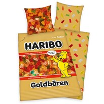 Bavlněné povlečení Haribo Goldbären, 140 x 200 cm, 70 x 90 cm