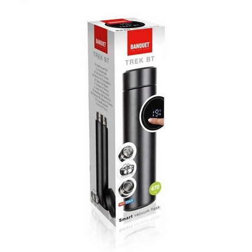 Banquet Pametna termo steklenica Trek BT 470 ml,črna