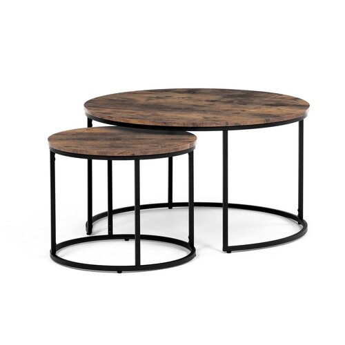 Zestaw stolików konferencyjnych, stare drewno, 2 szt.